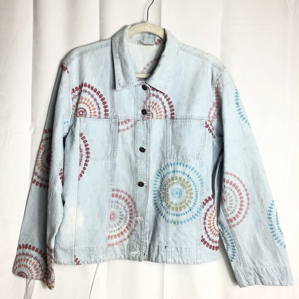 Unbranded Embroidered Denim Jacket.